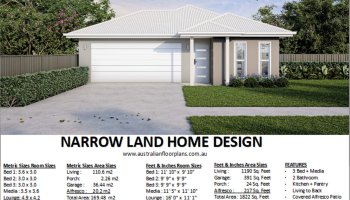 Narrow Lot house Plan